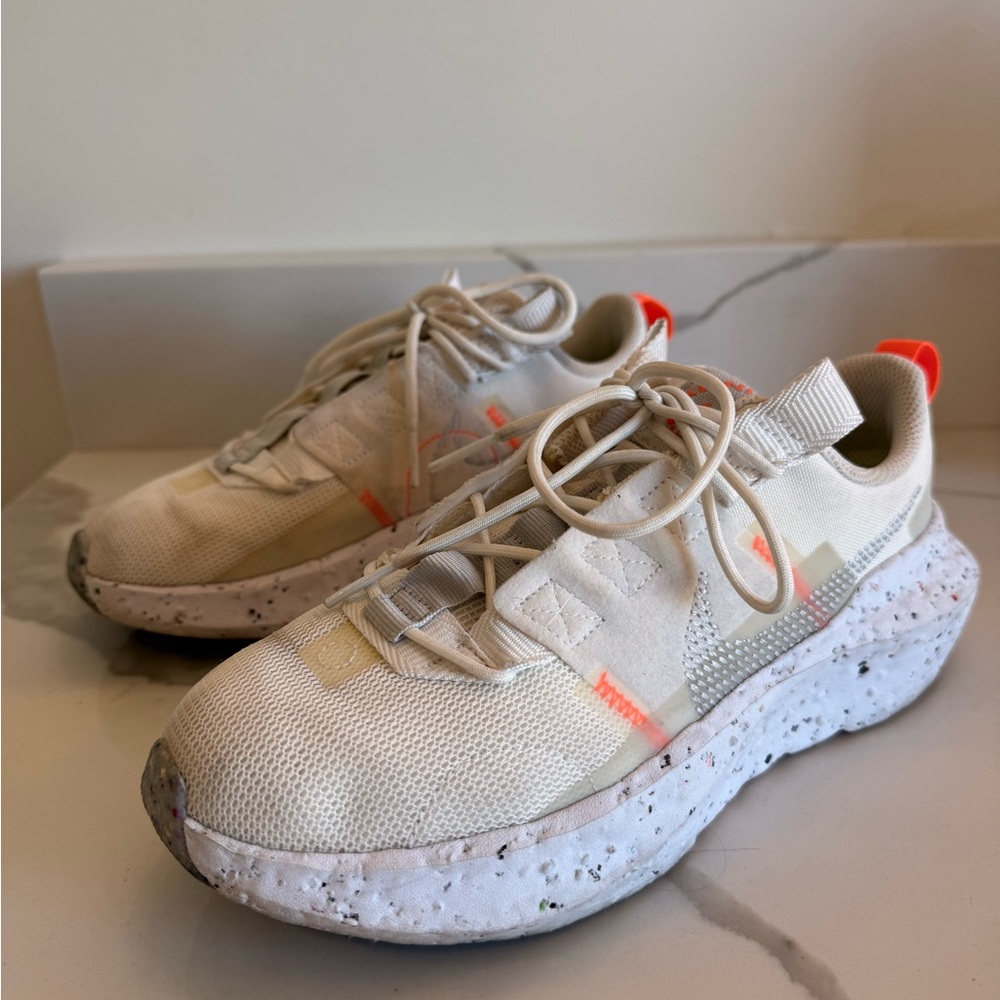 Nike White and Orange Athletic Shoes